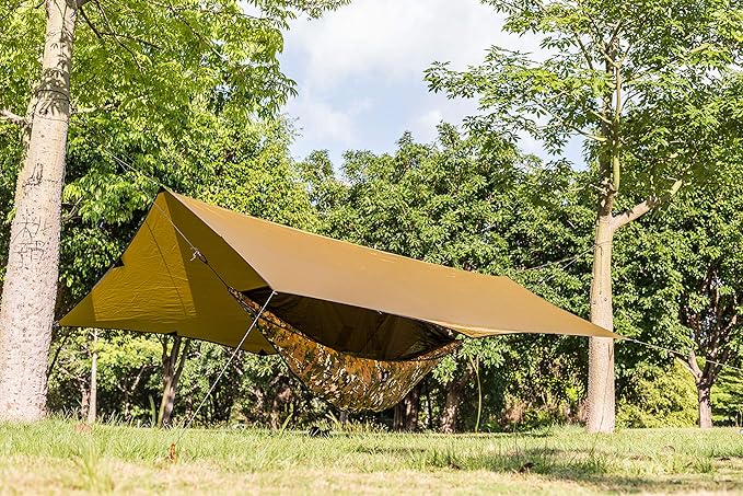 OneTigris Hideout Hammock Underquilt, Lightweight 4 Season Hammock Gear for Camping, Hiking, Backpacking, Travel, Beach, Backyard, Patio, Portable