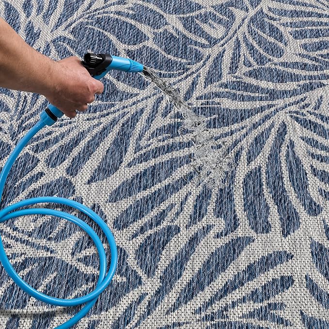 Keen Home Design Terrace Outdoor Area Rug - 6x9 Washable Indoor/Outdoor Rug for Patio, Kitchen, Balcony, Beach, Garden, Deck and Porch, Size: 6'x8'10"