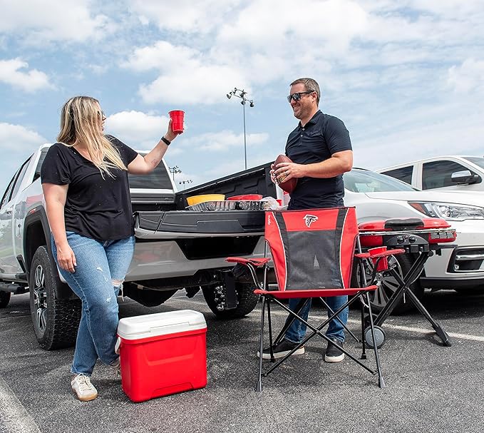 Kijaro Sports Fan Folding Chair, 26" L x 35.5" W x 37" H, Atlanta Falcons