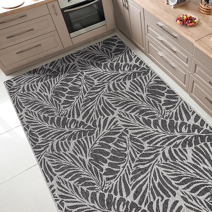 Keen Home Design Terrace Outdoor Area Rug - 6x9 Washable Indoor/Outdoor Rug for Patio, Kitchen, Balcony, Beach, Garden, Deck and Porch, Size: 6'x8'10"